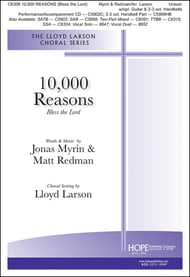 10,000 Reasons Unison choral sheet music cover Thumbnail